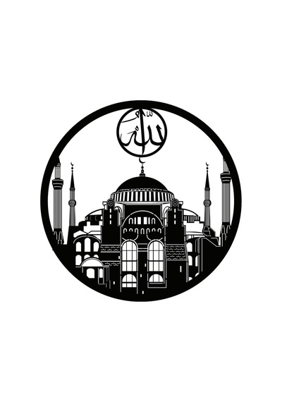 Ayasofya Desen Duvar Dekor Sticker 40 X 40 Cm