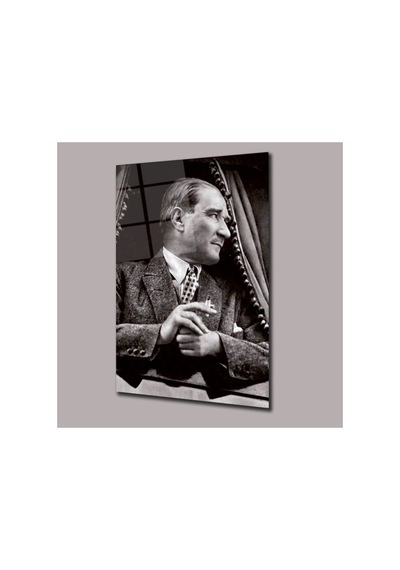 Atatürk 16 Atatürk Ve Türkiye Cam Tablo Pct0512 Atatürk Temalı Dekoratif Duvar Tablosu, Salon, Ofis Ve Çalışma Alanı Dekoru,