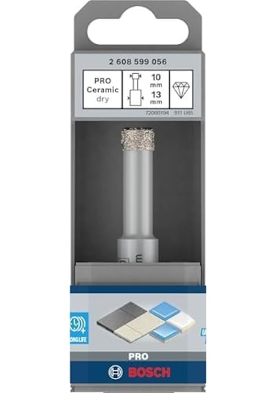 1x Döner Matkaplar İçin Pro Ceramic Dry Matkap Ucu, Silindirik Şaft Döşemeler, Sert Fayanslar, Ø 10 Mm, Professional Aksesuar Döner Matkap/vidalamalar