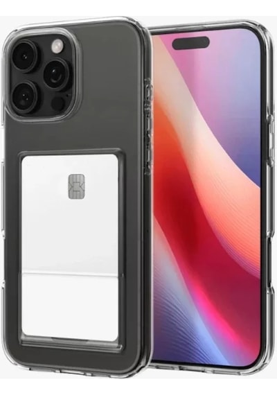 Newface Apple İphone 16 Pro Kılıf Kart Şeffaf Silikon - Şeffaf