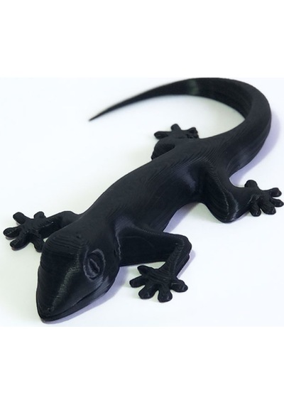 3D Kertenkele Geko Figürlü Model Oyuncak - Siyah