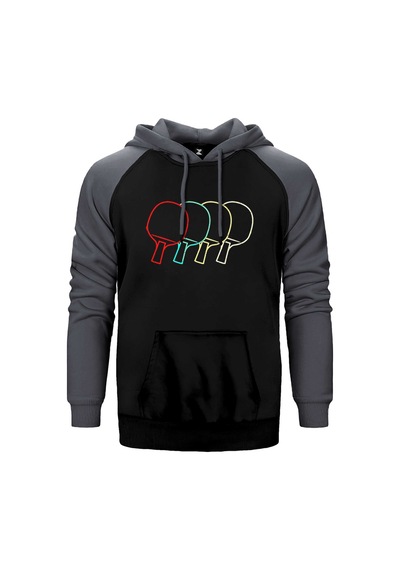 Ping Pong Table Tennis Rackets Gri Renk Reglan Kol Sweatshirt / Hoodie