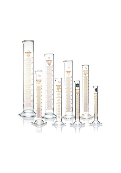 Cam Mezür 25 Ml Borosıl Class A Sertifikalı - Altıgen Tabanlı