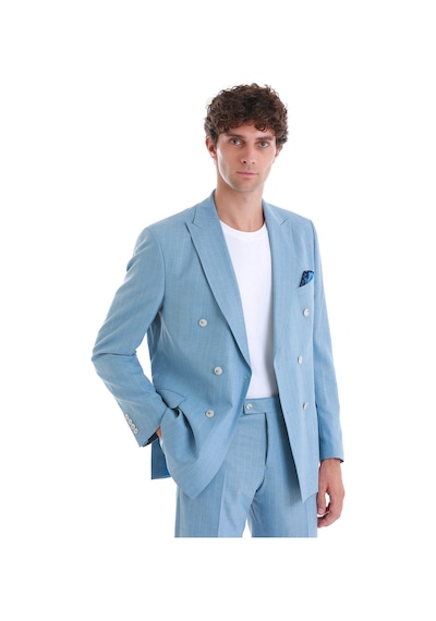 Hatemoğlu Mavi Slim Fit Çizgili Kruvaze Takım Elbise 33223024c014 161 Mavi Hatemoğlu Mavi Slim Fit Çizgili Kruvaze Takım Elbise 33223024c014 161 Mavi