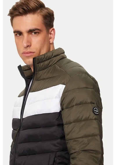 Jack & Jones Erkek Dik Yakalı Şişme Mont - 12258444 Yeşil