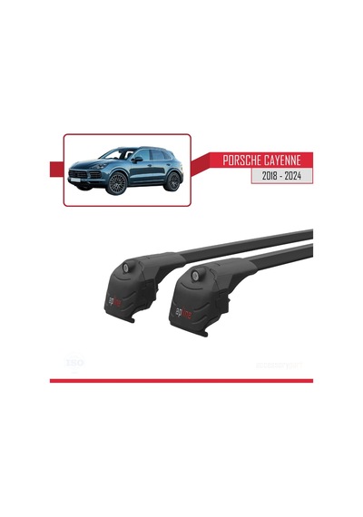 Porsche Cayenne 9ya/9yb 2018 Ve Sonrası İle Uyumlu Ace-2 Ara Atkı Tavan Barı Siyah