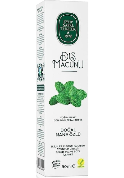 Doğal Nane Özlü Florürsüz Diş Macunu 90 Ml