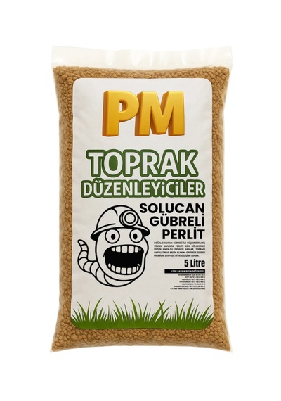 Solucan Gübreli Perlit 5 Litre Organik Toprak Düzenleyici Ve Havalandırıcı Karışım 5 Litre
