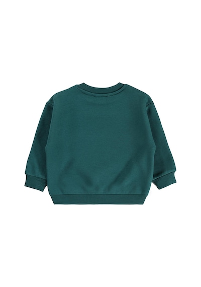 Civil Boys Baseball Baskılı 2-5 Yaş Sweatshirt - Yeşil Koyu Yeşil