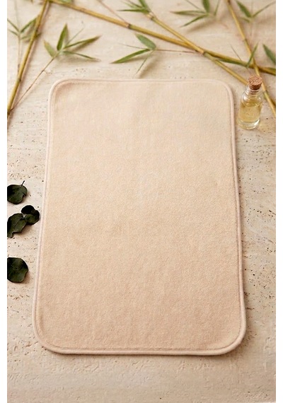Kaymaz Tabanlı Yumuşak Banyo Paspası Halısı 40x60 Cm Kahverengi