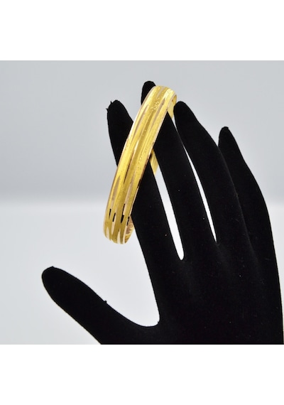 Ozanlar Gold 22 Ayar Çizgi Desenli Bilezik 10 G