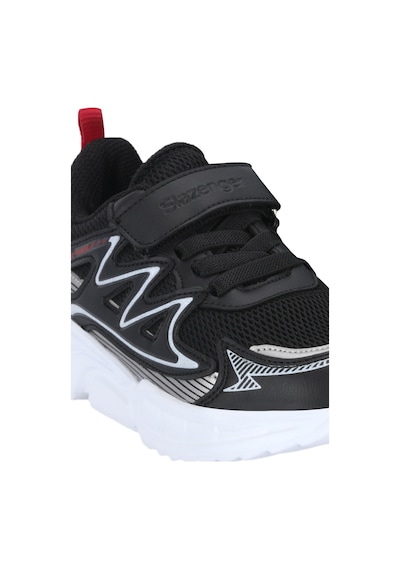 Slazenger Kyrıe New P Unisex Çocuk Cırt Cırtlı Siyah / Kırmızı Günlük Spor Ayakkabısı Kırmızı - Siyah