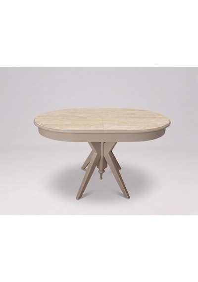 Vintera Traverten Açılır Oval Mutfak Masası 80x120