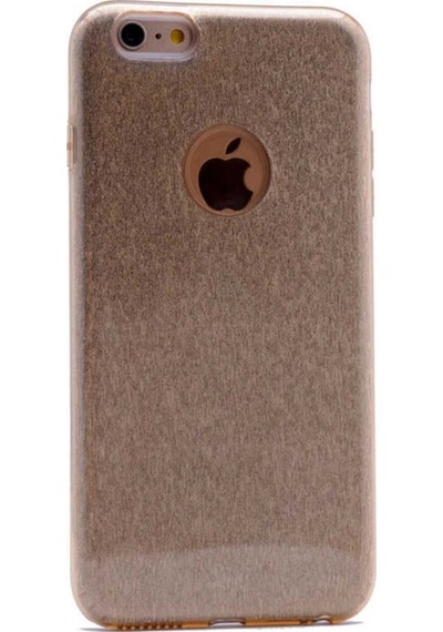 Apple Uyumlu iPhone 8 Plus Kılıf Zore Shining Silikon Gold