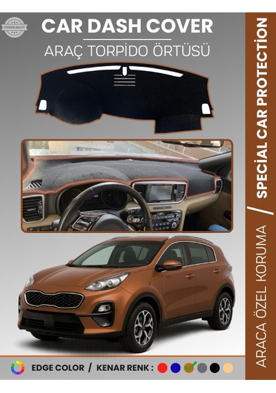 Kia Sportage 2017-2020 Torpido Örtüsü Ön Panel Halı Torpido Koruma Tam Uyum Araca Özel Kaymaz - 251 Stiloto