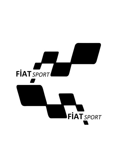 Fiat 2 Sport Etiket Yapıştırma 30cmx11cm Mmd208