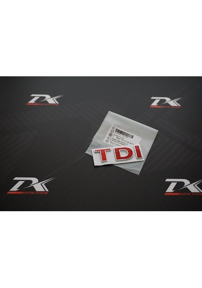 Volkswagen Tdi Bagaj Krom Metal 3M 3D Yazı Logo Arma 3 Kırmızı