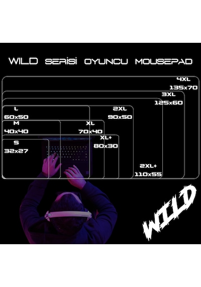Wild Xl+ 80X30 Cm Oyuncu Gaming Mouse Pad