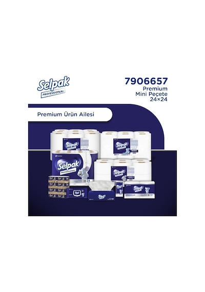 Selpak Professional Premium 24x24 Cm 50'li Mini Peçete X 24 Adet