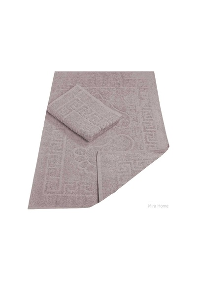2 Li Banyo Ayak Havlusu %100 Pamuk 50x70 Cm Menesch Mürdüm Diğer