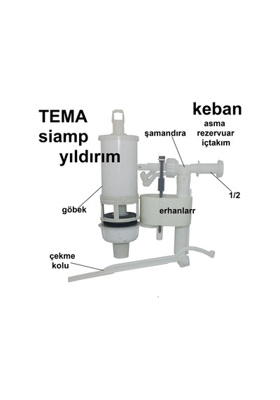 Tema Keban Siamp Asma Rezervuar İç Takımı Çekmel