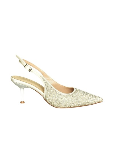 Fox Shoes U676520404 Bej Kumaş İnce Topuklu Kadın Ayakkabı Bej
