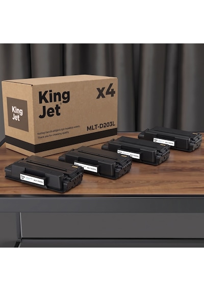 Kingjet Samsung Uyumlu Mlt-d203l Yüksek Kapasiteli 4'lü Paket Çipli Uyumlu Toner Proxpress Sl-m4070fx