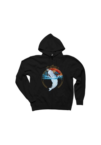 Mastodon Leviathan Siyah Fermuarlı Kapşonlu Sweatshirt Siyah