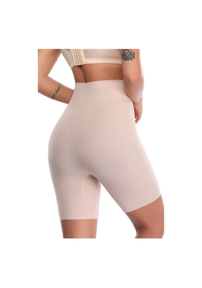 Dikişsiz Görünmez Yüksek Bel Shapewear Şort Vücut Şekillendirici Şort Elbiseler Altına Ten
