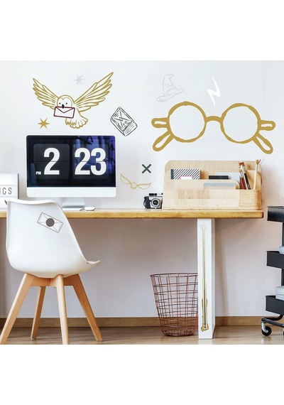 Lexroo Rmk4955gm Harry Potter Gözlükleri Dev Soyma Ve Çubuk Duvar Çıkartması Çok Renkli