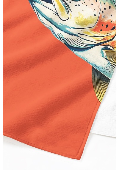 Balık Figürlü Turuncu Plaj Havlusu - Marine Modern Illustration Hızlı Kuruyan Mikrofiber Havlu Örtü Yumuşak Esinti Balık Figürlü Turuncu Plaj Havlusu - Marine Modern Illustration Hızlı Kuruyan Mikrofiber Havlu Örtü Yumuşak Esinti