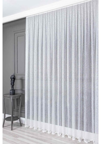 Evdepo Home Kullanıma Hazır Örme Tül Perde (540790588)