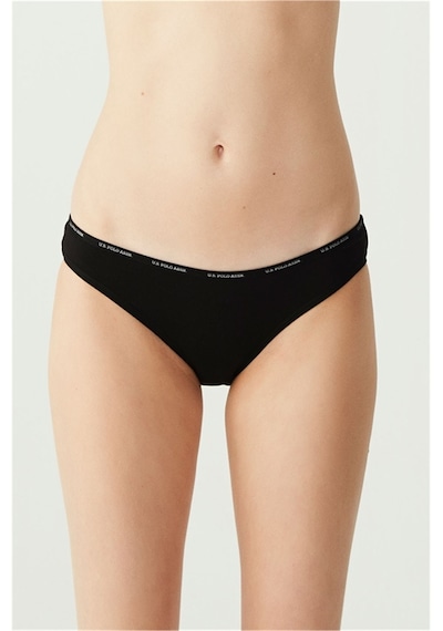 U.S. Polo Assn. U.s Polo Assn. 67001 Kadın 5 Li Düşük Bel Slip-siyah&ten&beyaz&ten&beyaz mix color