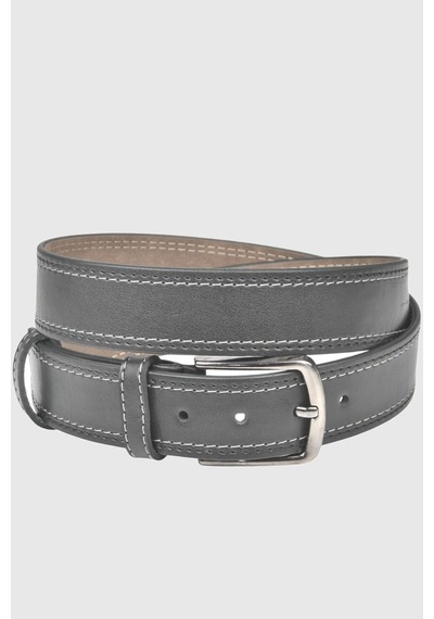 Deepsea Erkek Siyah 4 Cm Yanları Dikişli Suni Deri Kemer 2402641 Siyah