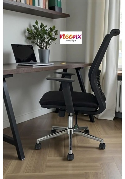 Neonx Spring Çalışma Koltuğu Toplantı Sandalyesi Ofis Koltuğu Siyah