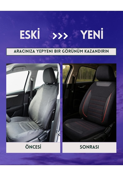 Fiat Doblo 1 Araçlara Uyumlu 2+1 Ticari Oto Koltuk Kılıfı Seti