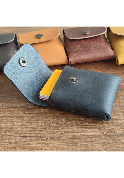 Sumerian Leather Craft Minimalist Deri Kartlık Siyah