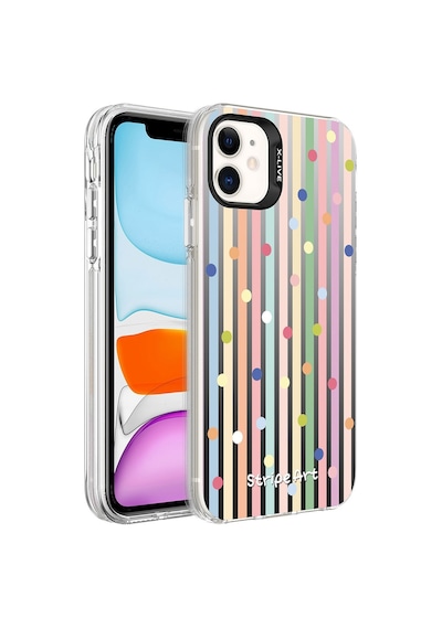 Apple Uyumlu iPhone 12 Kılıf Desenli Zore Silver Sert Kılıf