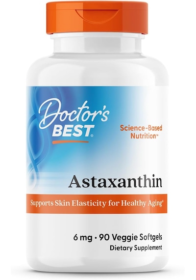 Doctors Best Astaxanthin With Astareal Supports Skin Elasticity For Healthy  90 Softgels