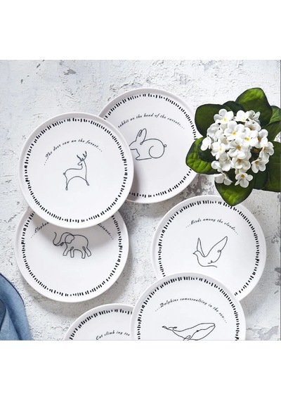 Fecra Animal 6 Parça Pasta Tabağı Seti