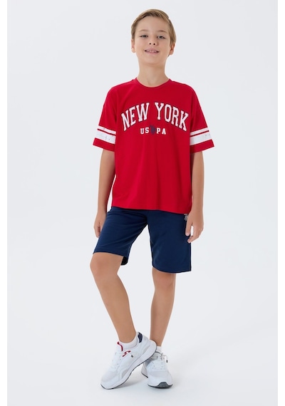 U.s. Polo Assn. Erkek Çocuk Kırmızı Bermuda Takım Us2415-c-v2 Kırmızı