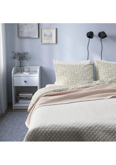 Ikea Praktvıal Polar Koltuk Örtüsü Çift Kişilik 250 X 260 Cm Krem