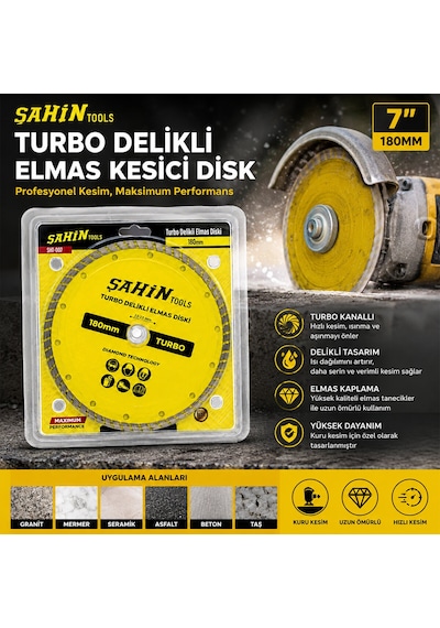 7 İnç - 180mm Mermer Kesici Disk Ty-157 50001