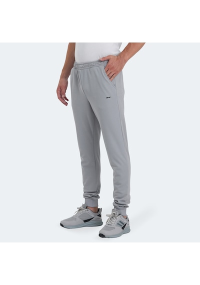 Slazenger RICHA Erkek Cepli Dar Paça Gri Eşofman Altı