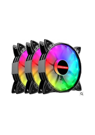 Coolmoon Rgb 12Cm Kasa Fanı 12V 4Pinli 120Mm Sessiz Kasa Fan
