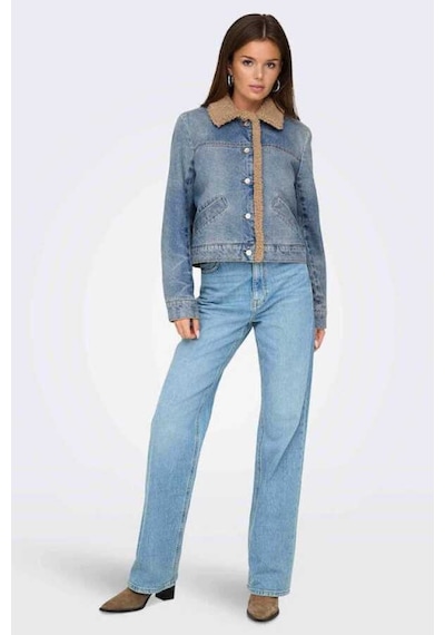 Only Onlnadya Ls Teddy Kadın Jean Ceket Mavi