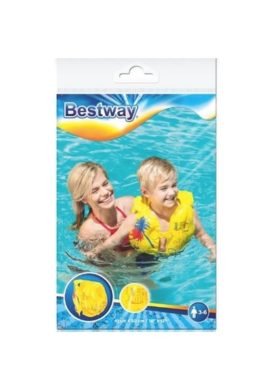 Bestway 32069 Tropikal Desenli Yüzme Deniz Can Yeleği 3-6 Yaş 41X Sarı