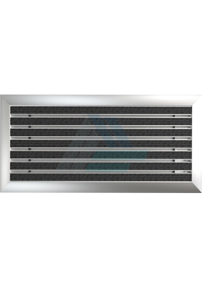 60X120Cm Gri Halı Yüzeyli 25Mm Yükseklikte Alüminyum Paspas