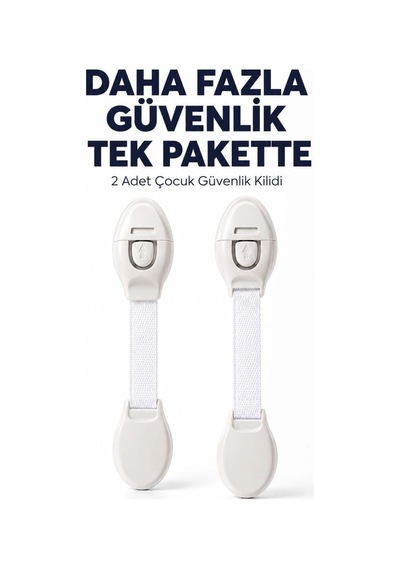 2 Adet Güçlü Yapışkanlı Çocuk Güvenlik Kilidi Çok Renkli