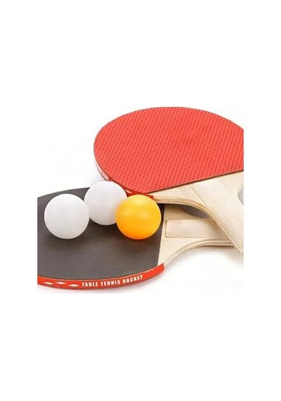 Masa Tenisi Raketi 2 Raket + 3 Top Kaliteli Kaydırmaz Ahşap Raket Table Tennis